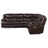 Sycamore Upholstered Power Reclining Sectional Sofa Brown - Tampa Furniture Outlet