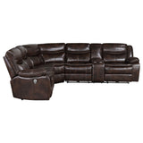 Sycamore Upholstered Power Reclining Sectional Sofa Brown - Tampa Furniture Outlet