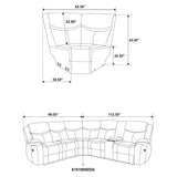 Sycamore Upholstered Power Reclining Sectional Sofa Brown - Tampa Furniture Outlet