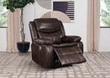 Sycamore Upholstered Power Recliner Chair Dark Brown - Tampa Furniture Outlet
