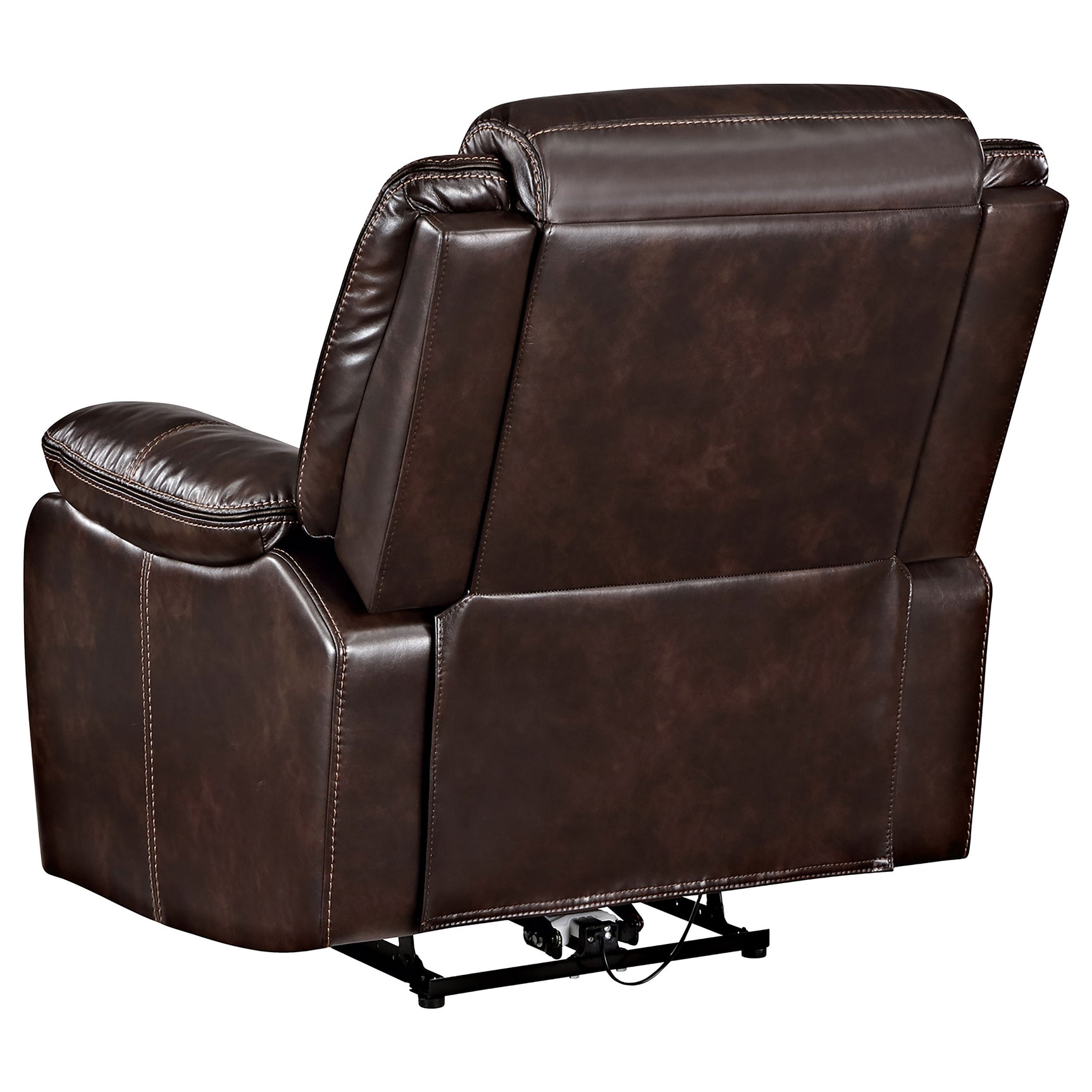 Sycamore Upholstered Power Recliner Chair Dark Brown - Tampa Furniture Outlet
