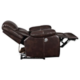 Sycamore Upholstered Power Recliner Chair Dark Brown - Tampa Furniture Outlet