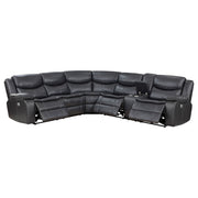 Tampa Furniture Outlet - Coaster - Sycamore Upholstered Power Reclining Sectional Sofa Grey - 610200P
