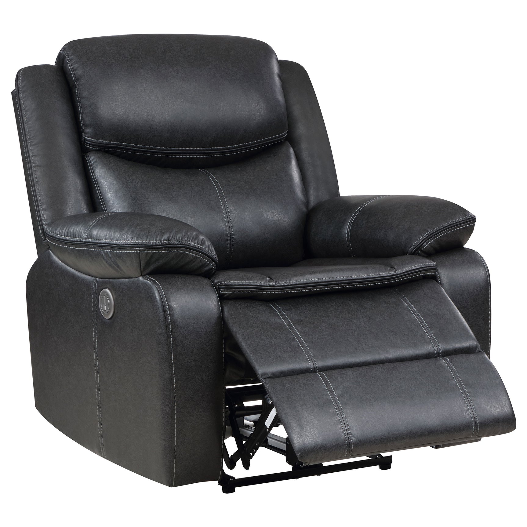 Sycamore Upholstered Power Recliner Chair Dark Grey - Tampa Furniture Outlet