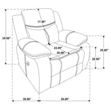 Sycamore Upholstered Power Recliner Chair Dark Grey - Tampa Furniture Outlet