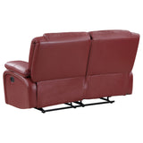 Camila 3-piece Upholstered Reclining Sofa Set Red - Tampa Furniture Outlet