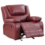 Camila 3-piece Upholstered Reclining Sofa Set Red - Tampa Furniture Outlet