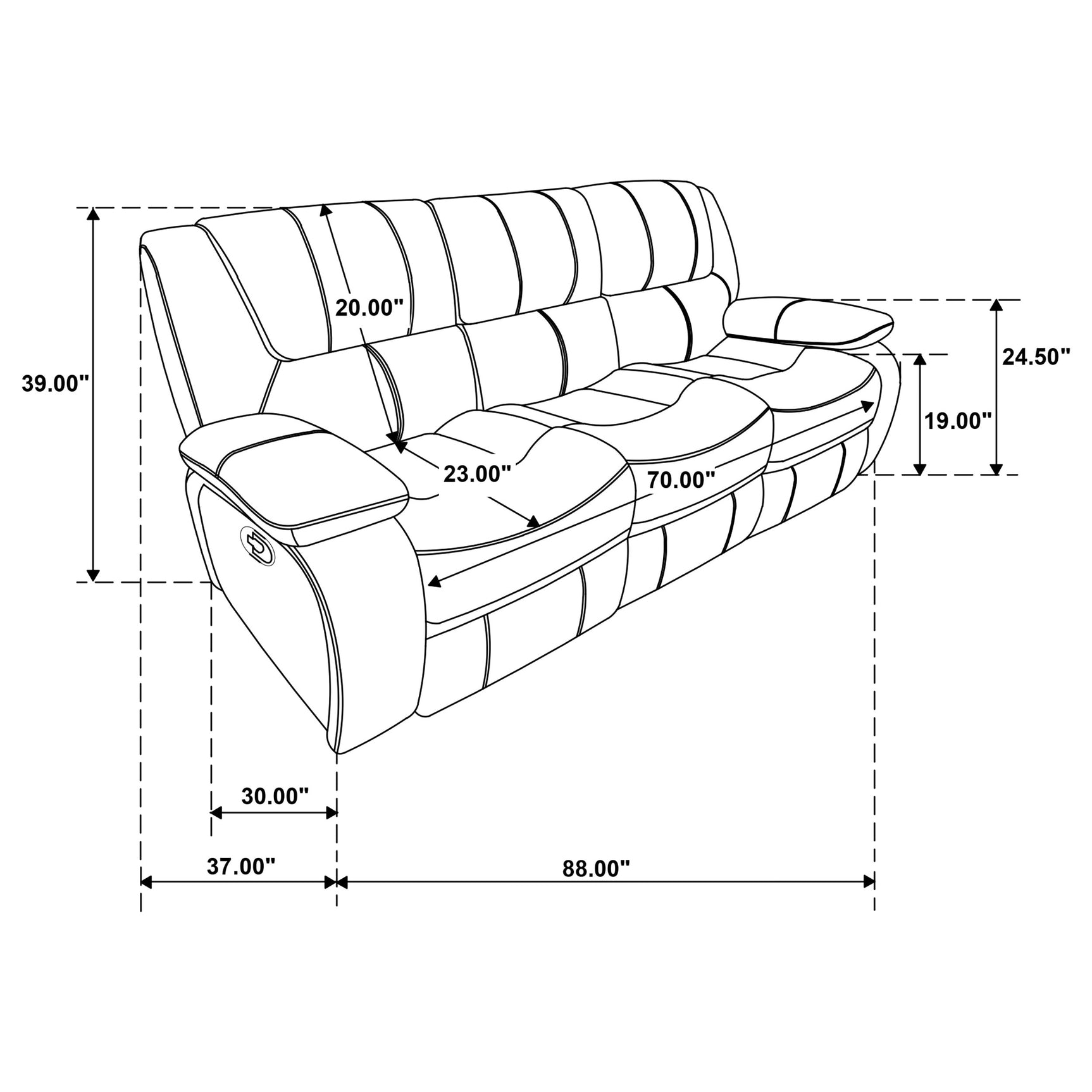 Camila 3-piece Upholstered Reclining Sofa Set Red - Tampa Furniture Outlet