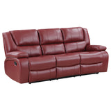 Camila Upholstered Motion Reclining Sofa Red - Tampa Furniture Outlet