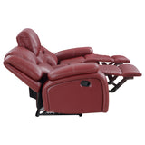 Camila Upholstered Motion Reclining Sofa Red - Tampa Furniture Outlet