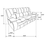 Camila Upholstered Motion Reclining Sofa Red - Tampa Furniture Outlet