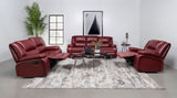 Camila Upholstered Motion Reclining Sofa Red - Tampa Furniture Outlet