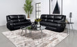 Tampa Furniture Outlet - Coaster - Camila 2-piece Upholstered Reclining Sofa Set Black - 610244-S2