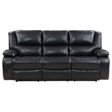 Camila 2-piece Upholstered Reclining Sofa Set Black - Tampa Furniture Outlet