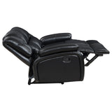 Camila 2-piece Upholstered Reclining Sofa Set Black - Tampa Furniture Outlet