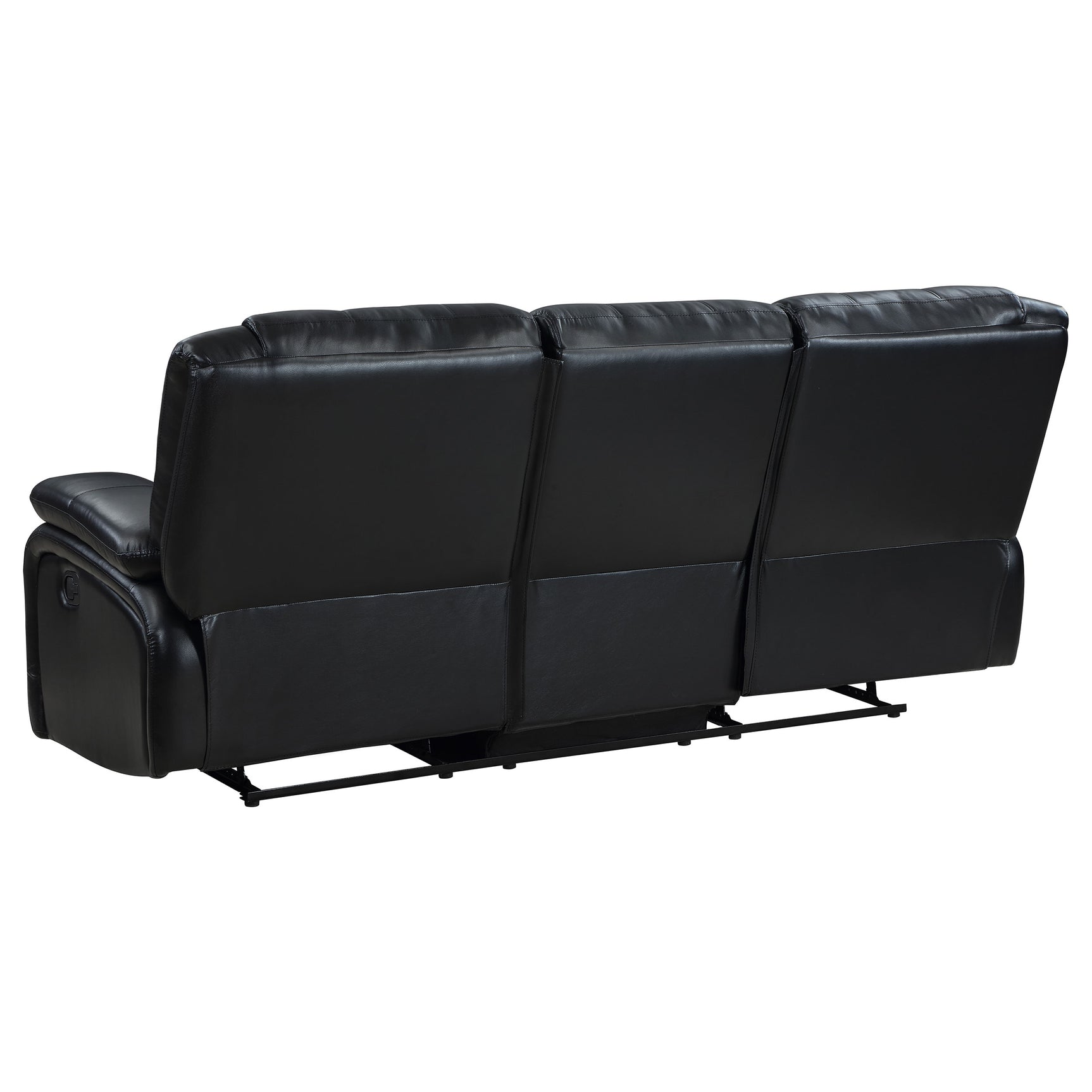 Camila 3-piece Upholstered Reclining Sofa Set Black - Tampa Furniture Outlet