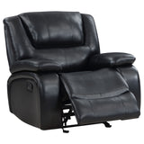 Camila 3-piece Upholstered Reclining Sofa Set Black - Tampa Furniture Outlet