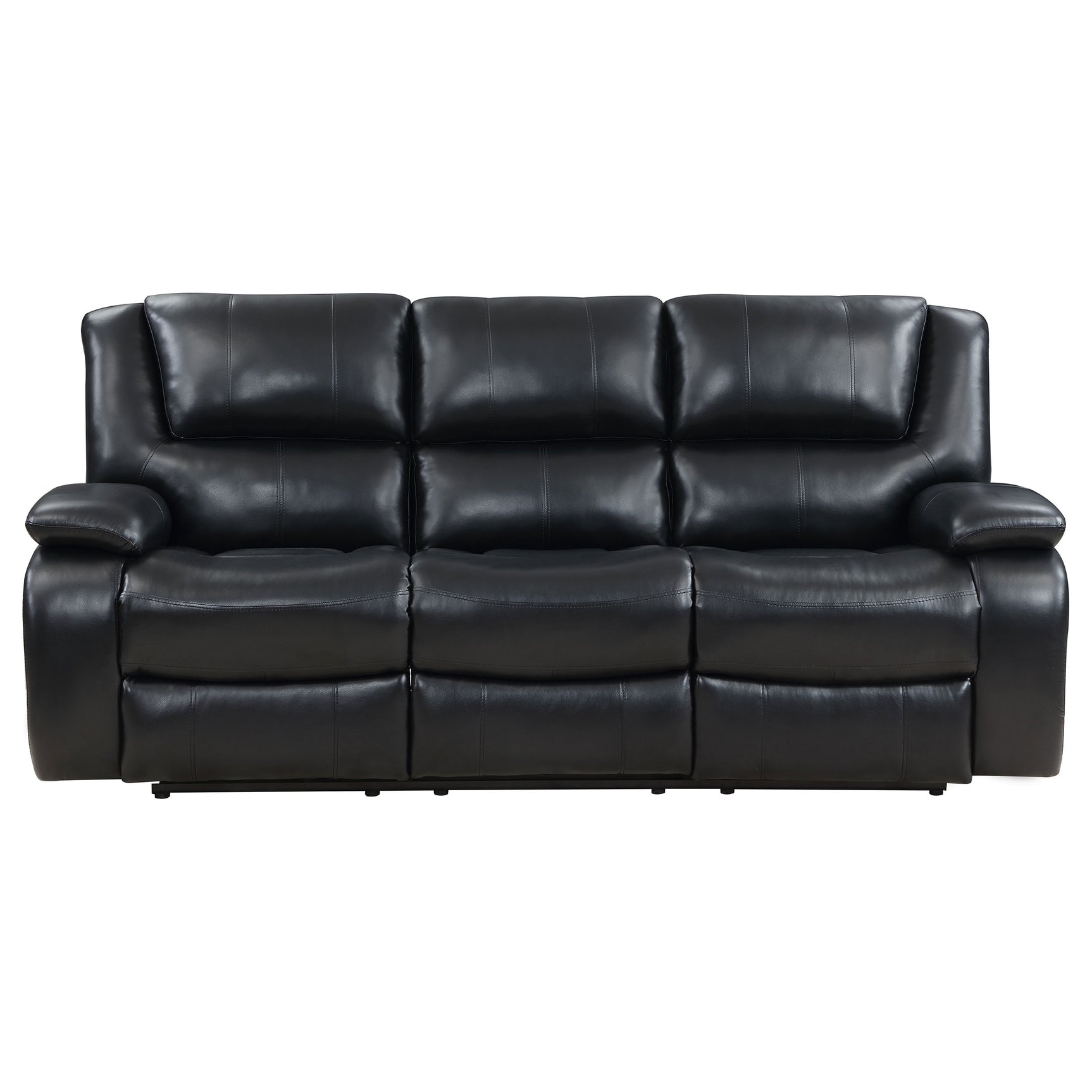 Camila Upholstered Motion Reclining Sofa Black - Tampa Furniture Outlet