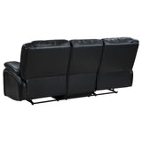 Camila Upholstered Motion Reclining Sofa Black - Tampa Furniture Outlet