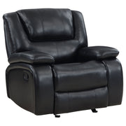 Tampa Furniture Outlet - Coaster - Camila Upholstered Glider Recliner Chair Black - 610246