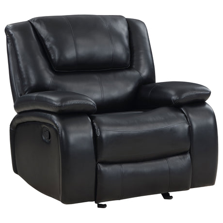 Tampa Furniture Outlet - Coaster - Camila Upholstered Glider Recliner Chair Black - 610246