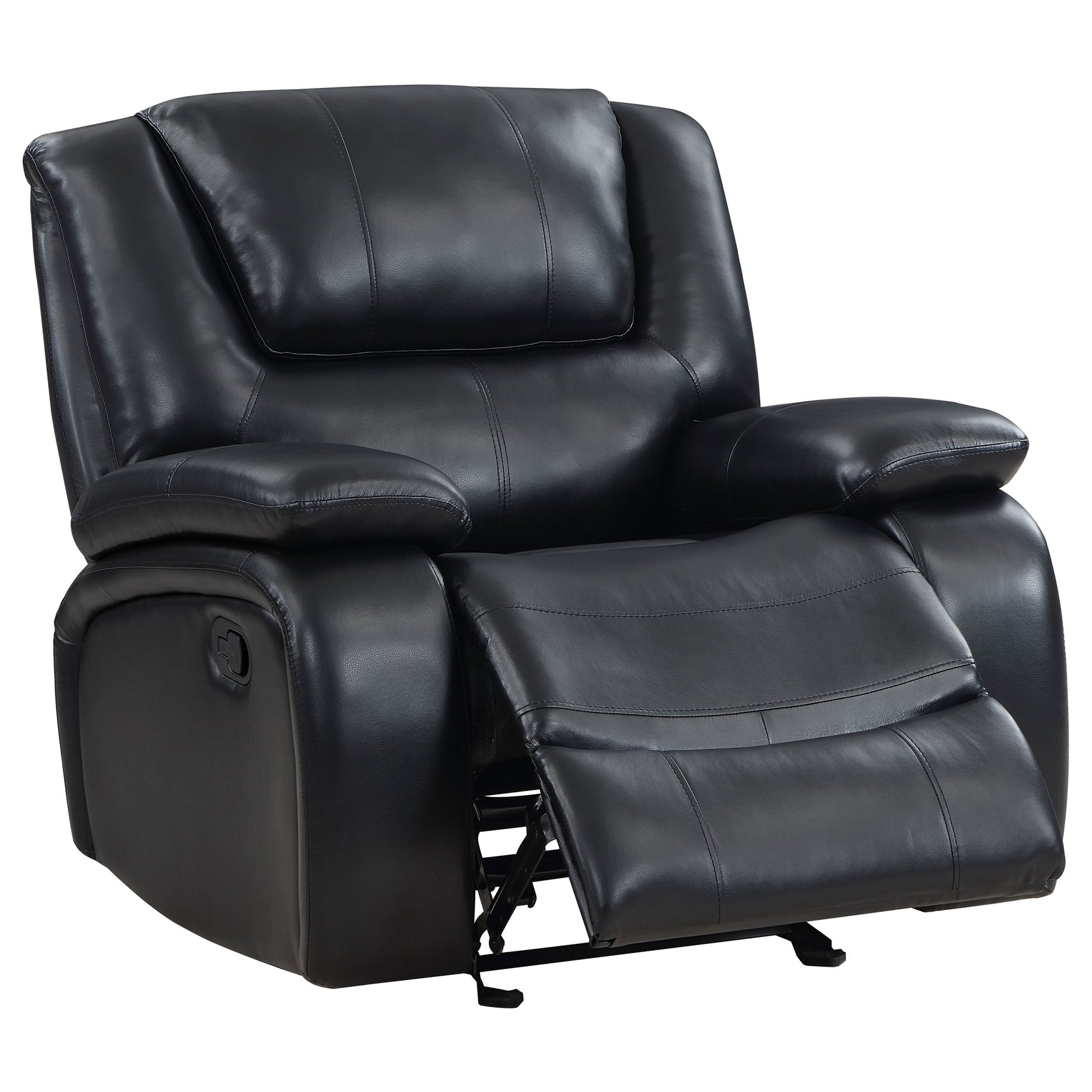 Camila Upholstered Glider Recliner Chair Black - Tampa Furniture Outlet