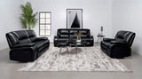 Camila Upholstered Glider Recliner Chair Black - Tampa Furniture Outlet