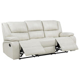 Tampa Furniture Outlet - Coaster - Camila Upholstered Motion Reclining Sofa White - 610247