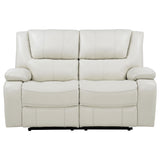 Camila Upholstered Motion Reclining Loveseat White