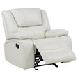 Tampa Furniture Outlet - Coaster - Camila Upholstered Glider Recliner Chair White - 610249