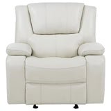 Camila Upholstered Glider Recliner Chair White