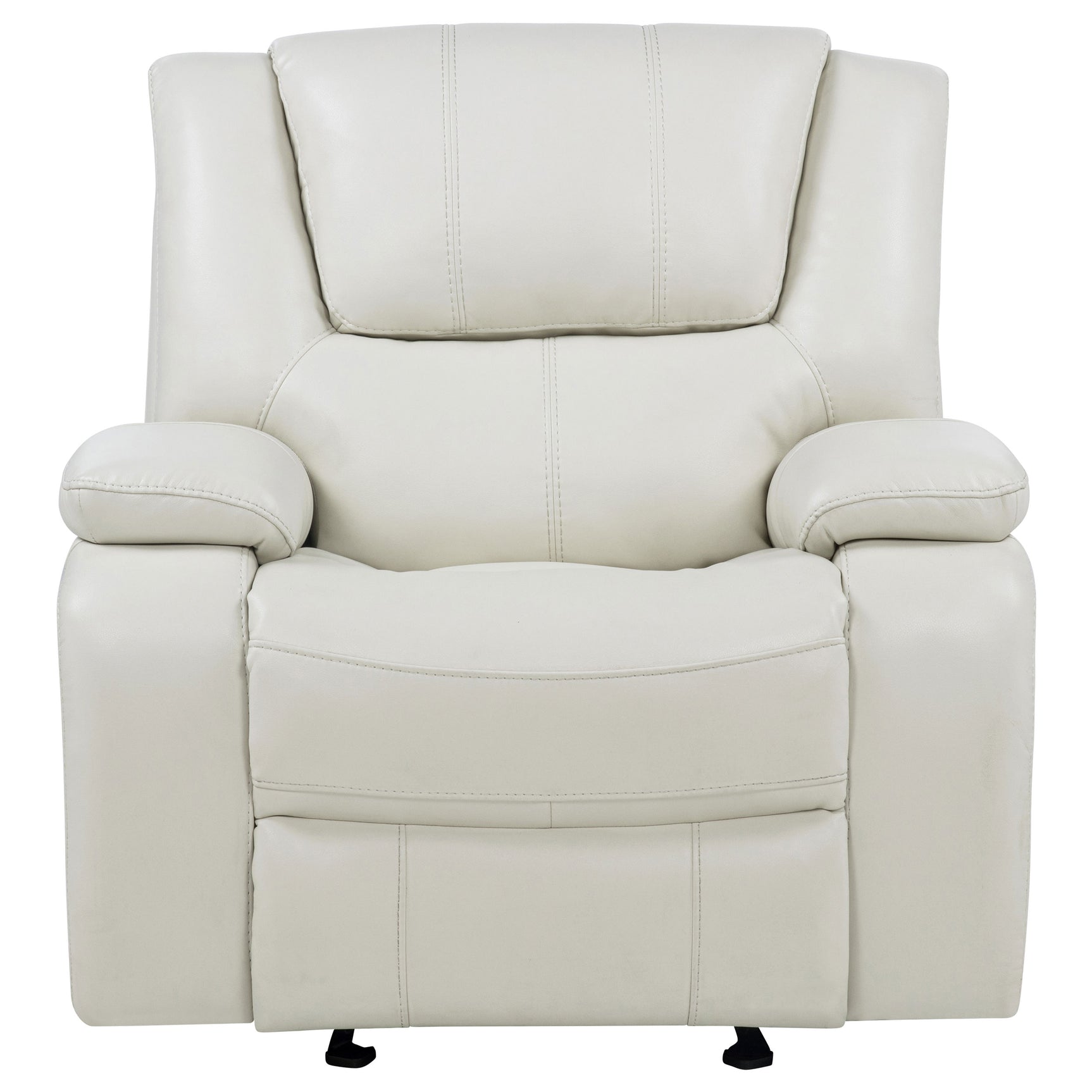 Camila Upholstered Glider Recliner Chair White