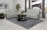 Greenfield 2-piece Power Reclining Sofa Set Dove Grey - Tampa Furniture Outlet