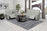 Greenfield 2-piece Power Reclining Sofa Set Dove Grey - Tampa Furniture Outlet