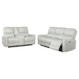 Tampa Furniture Outlet - Coaster - Greenfield 2-piece Power Reclining Sofa Set Dove Grey - 610261P-S2