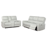 Tampa Furniture Outlet - Coaster - Greenfield 2-piece Power Reclining Sofa Set Dove Grey - 610261P-S2