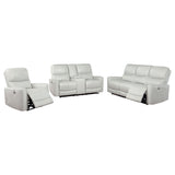 Greenfield 3-piece Power Reclining Sofa Set Dove Grey - Tampa Furniture Outlet
