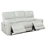 Greenfield 3-piece Power Reclining Sofa Set Dove Grey - Tampa Furniture Outlet