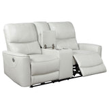 Greenfield 3-piece Power Reclining Sofa Set Dove Grey - Tampa Furniture Outlet