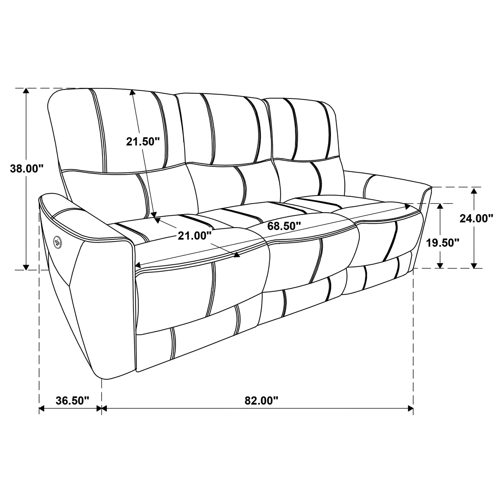 Greenfield 3-piece Power Reclining Sofa Set Dove Grey - Tampa Furniture Outlet