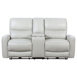Greenfield Upholstered Power Reclining Loveseat Dove Grey - Tampa Furniture Outlet
