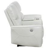 Greenfield Upholstered Power Reclining Loveseat Dove Grey - Tampa Furniture Outlet