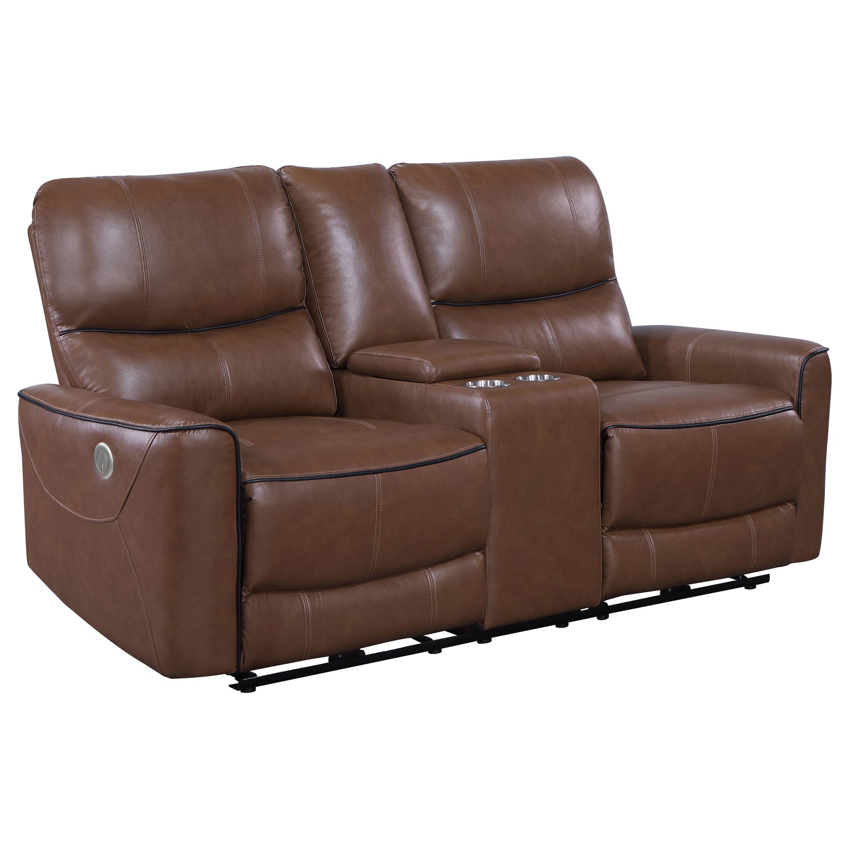 Greenfield 2-piece Power Reclining Sofa Set Saddle Brown - Tampa Furniture Outlet