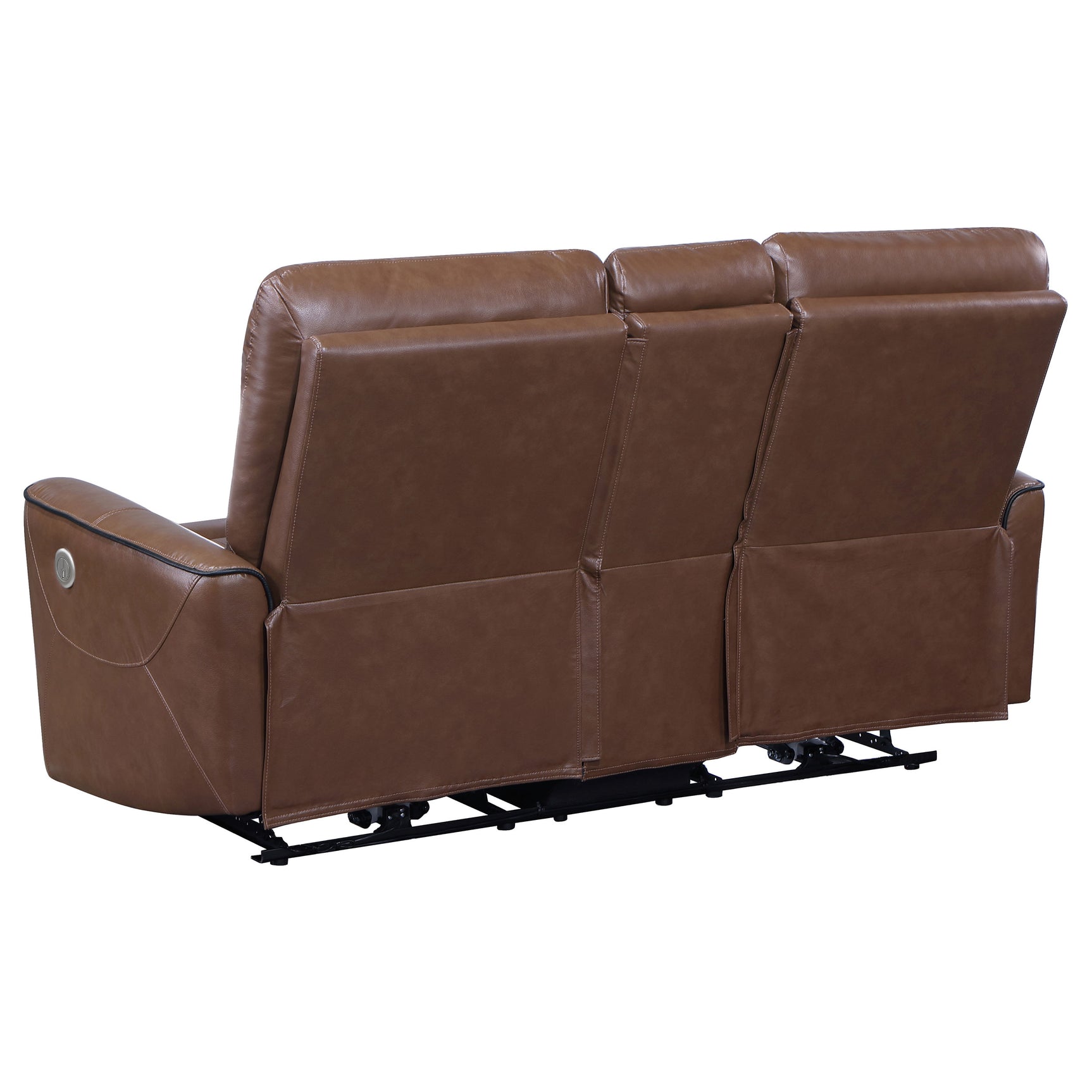 Greenfield 2-piece Power Reclining Sofa Set Saddle Brown - Tampa Furniture Outlet
