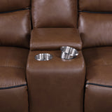 Greenfield 2-piece Power Reclining Sofa Set Saddle Brown - Tampa Furniture Outlet