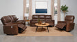 Tampa Furniture Outlet - Coaster - Greenfield 3-piece Power Reclining Sofa Set Saddle Brown - 610264P-S3