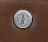 Greenfield Upholstered Power Recliner Chair Saddle Brown - Tampa Furniture Outlet