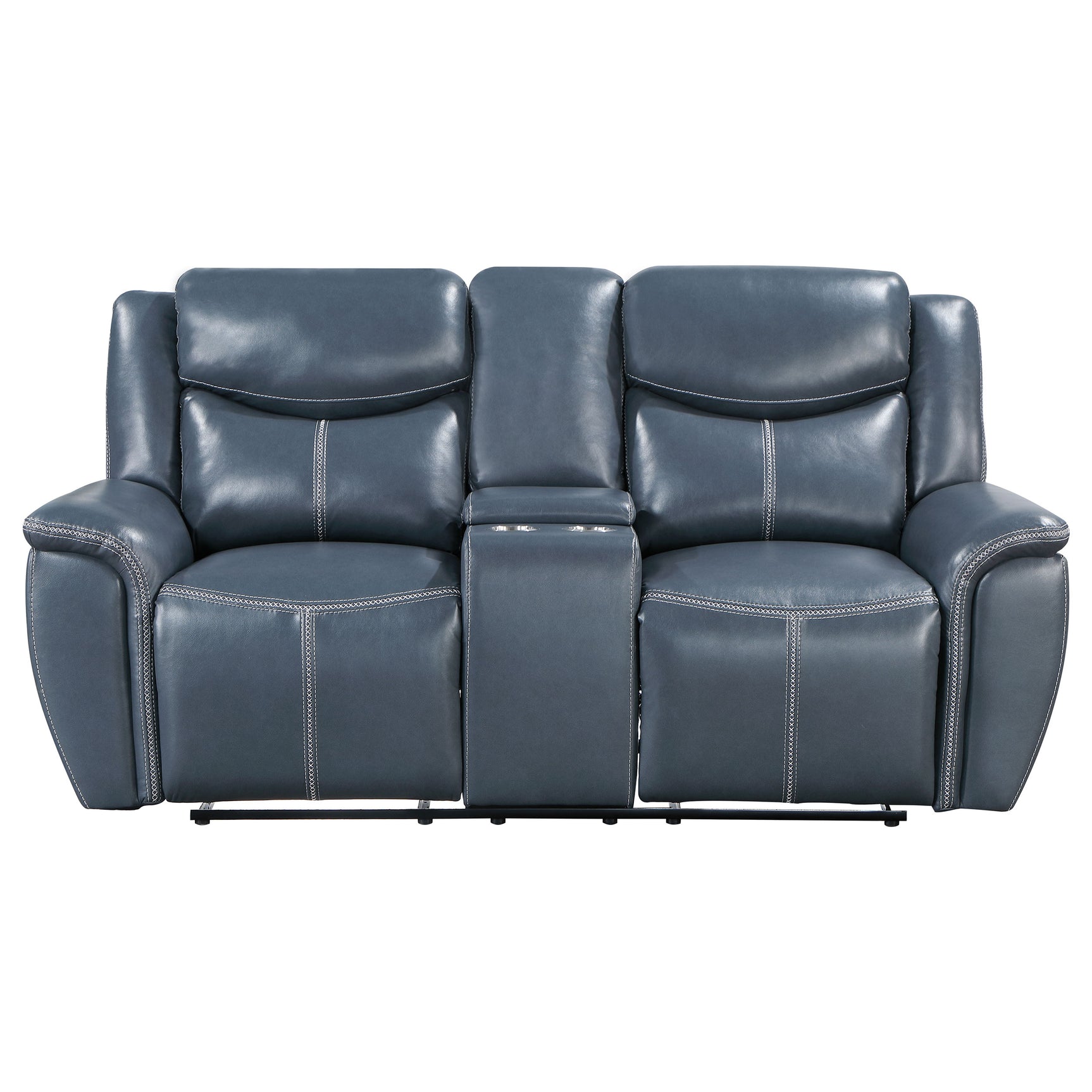 Sloane 2-piece Upholstered Reclining Sofa Set Blue - Tampa Furniture Outlet