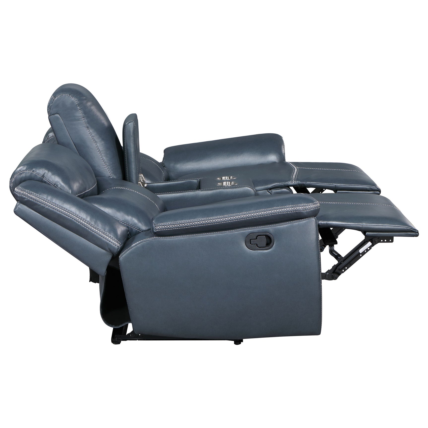 Sloane 3-piece Upholstered Reclining Sofa Set Blue - Tampa Furniture Outlet