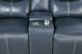 Sloane 3-piece Upholstered Reclining Sofa Set Blue - Tampa Furniture Outlet